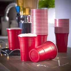 Merkloos Beerpong - 50 Stuk(s) - Red Cups Inc. 3 Ballen - Beerpong Drankspel - Plastic Bekers - Beer Pong -Le Creuset Winkel 1200x1200 1331