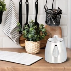 Vaja® Theepot Camille Met Filter - Zilver - 1.0L - RVS Dubbelwandig - Theekan -Le Creuset Winkel 1200x1200 1400