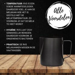 Merkloos Pazzo Goods - Melkkan - Melkkannetje Opschuim - Zwart - 350 Ml - Premium Kwaliteit - RVS - -Le Creuset Winkel 1200x1200 1515