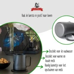 Krumble Melkkannetje 300ml / RVS Melkopschuimkan / Melkkan / Antraciet - Zwart -Le Creuset Winkel 1200x1200 1530