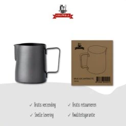 Krumble Melkkannetje 300ml / RVS Melkopschuimkan / Melkkan / Antraciet - Zwart -Le Creuset Winkel 1200x1200 1532