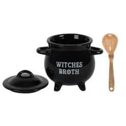 Something Different Soepkom Witches Broth Cauldron With Broom Spoon Zwart -Le Creuset Winkel 1200x1200 1552