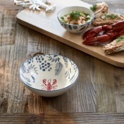 Riviera Maison Serveerschaal Keramiek, Ronde Kom Voor Salades, Fruit, Snacks - First Catch Bowl - Blauw - Keramiek - Maat M -Le Creuset Winkel 1200x1200 1584