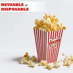 50 Duurzame Popcorn Bakjes (18x10cm) - Popcorn Zakjes Voor Filmavonden, Feestjes - Ook Geschickt Als Snoepbakje Of Feestzakje Voor Kinderen -Le Creuset Winkel 1200x1200 1589