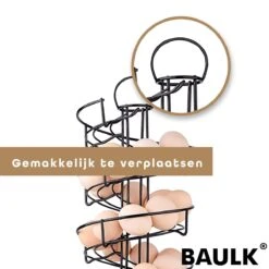 Eiermand – Eierrek – Eierhouder – Eieren – 360° - Zwart - Pasen - 39 Eieren - BAULK® 7 Eiermand – Eierrek – Eierhouder – Eieren – 360° - Zwart - Pasen - 39 Eieren - BAULK® -Le Creuset Winkel 1200x1200 1631