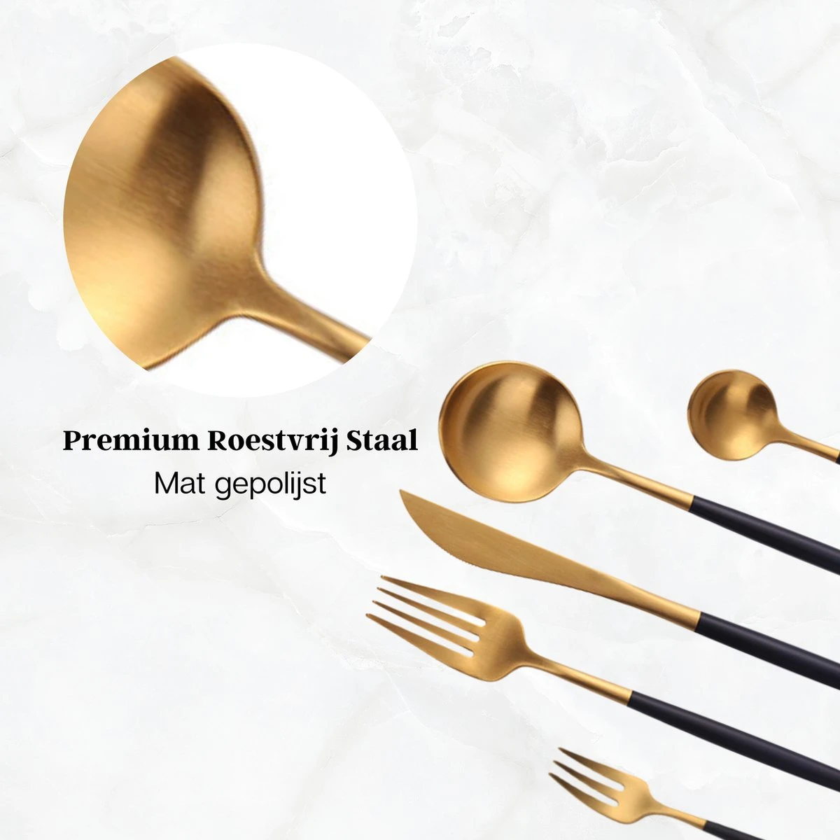 LuZana - Bestek set goud - 30-delig - bestekset 6 persoons - goud/zwart - Bestek - Borden - Bestekset zwart LuZana - Bestek Set Goud - 30-delig - Bestekset 6 Persoons - Goud/zwart - Bestek - Borden - Bestekset Zwart -Le Creuset Winkel 1200x1200 1686