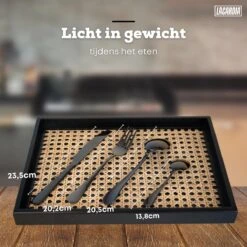 LaCardia Bestekset Glans Zwart – 24-delig Bestek – 6 Persoons – Bestek Zwart Voor 6 Personen -Le Creuset Winkel 1200x1200 1689