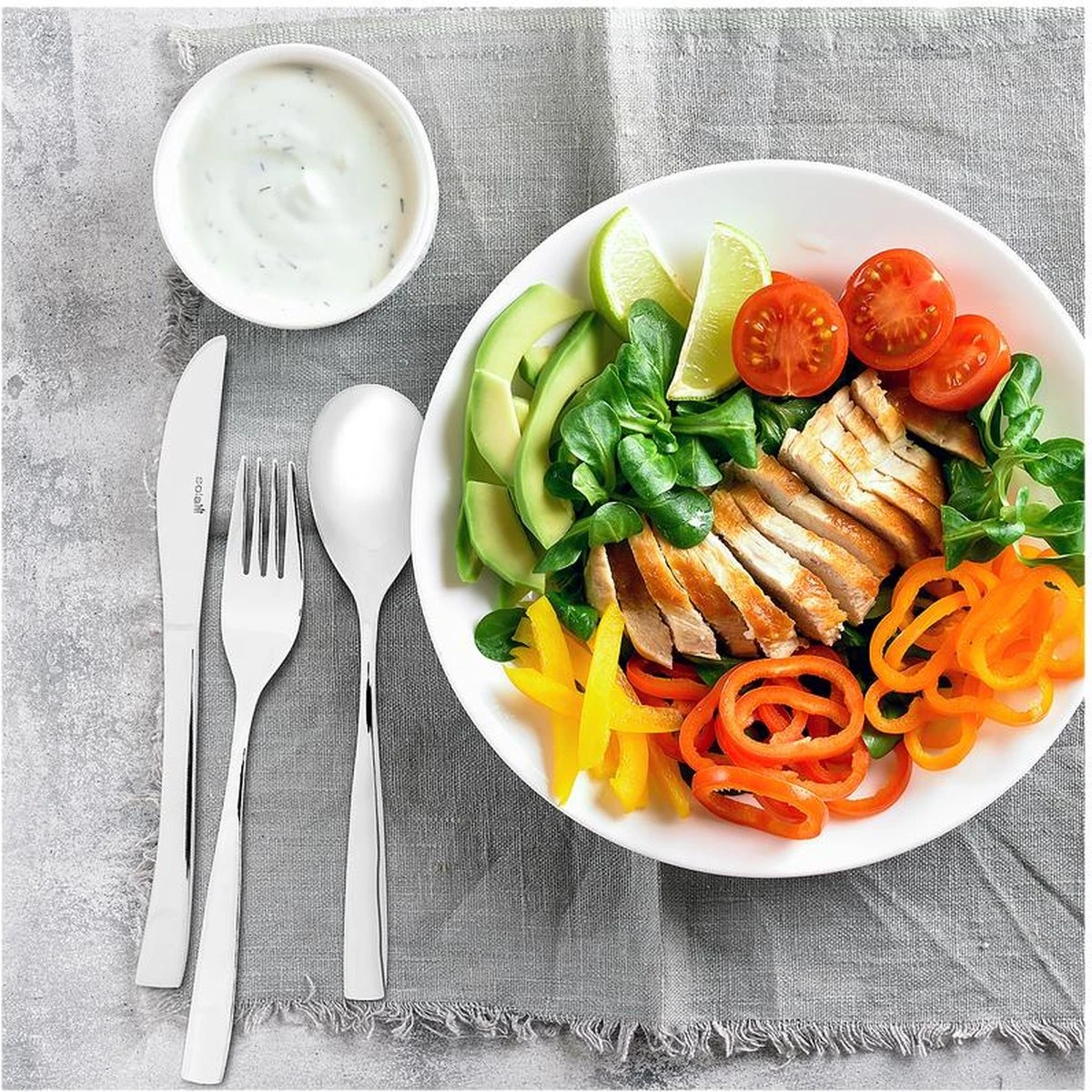 Sola Bestekset Sevilla - Economy - 6 persoons - 39 delig - Zilver Chroomstaal 18/0 - RVS Sola Bestekset Sevilla - Economy - 6 Persoons - 39 Delig - Zilver Chroomstaal 18/0 - RVS -Le Creuset Winkel 1200x1200 1695