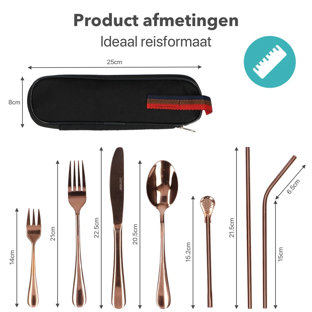 Damster reisbestek - Verbeterde versie - Meeneem bestek rvs - reis bestekset to go - incl. herbruikbare rietjes - Eenpersoons - Achtdelig - Roodgoud Damster Reisbestek - Verbeterde Versie - Meeneem Bestek Rvs - Reis Bestekset To Go - Incl. Herbruikbare Rietjes - Eenpersoons - Achtdelig - Roodgoud -Le Creuset Winkel 1200x1200 1706