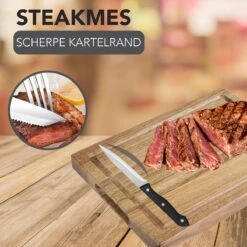 Achaté Bestekset 6 Persoons - 36-delig - RVS - Lepels, Messen, Vorken En Steakmessen - Hoogwaardige Kwaliteit - Vaatwasser Bestendig - Zilver -Le Creuset Winkel 1200x1200 1727