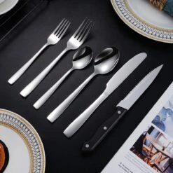 Deleca 8 Persoons Bestekset (48-delig) - Lepels, Messen, Vorken & Steakmessen - Vaatwasserbestendig - Zilver / RVS 2 Deleca 8 Persoons Bestekset (48-delig) - Lepels, Messen, Vorken & Steakmessen - Vaatwasserbestendig - Zilver / RVS -Le Creuset Winkel 1200x1200 1731