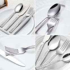 Deleca 6 Persoons Bestekset Deluxe (30-delig) - Vorken, Lepels En Messen - Vaatwasserbestendig - Gehamerd - Zilver / RVS 5 Deleca 6 Persoons Bestekset Deluxe (30-delig) - Vorken, Lepels En Messen - Vaatwasserbestendig - Gehamerd - Zilver / RVS -Le Creuset Winkel 1200x1200 1754