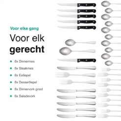 Vivid Green Bestekset (36-delig) - Bestek Set 6 Persoons - Lepels, Messen, Vorken En Steakmessen - Vaatwasserbestendig - RVS -Le Creuset Winkel 1200x1200 1761