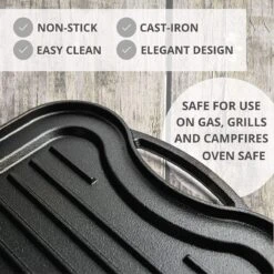 Nuovva Dubbelzijdig Gietijzeren Grillplaat - 50cm X 26cm -Le Creuset Winkel 1200x1200 18