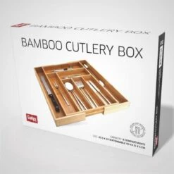 Gadgy Uitschuifbare Bestekbak - Uitschuifbare Bestekcassette Hout - Besteklade - Ladeverdeler - 6/8 Vakken - Bamboe -Le Creuset Winkel 1200x1200 1832