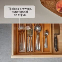 SCHOBERG Houten Bestekbak 34 Cm X 25 Cm X 5 Cm | Bamboe Enkele Keuken Bestekbak | Universele Bestekbak -Le Creuset Winkel 1200x1200 1835