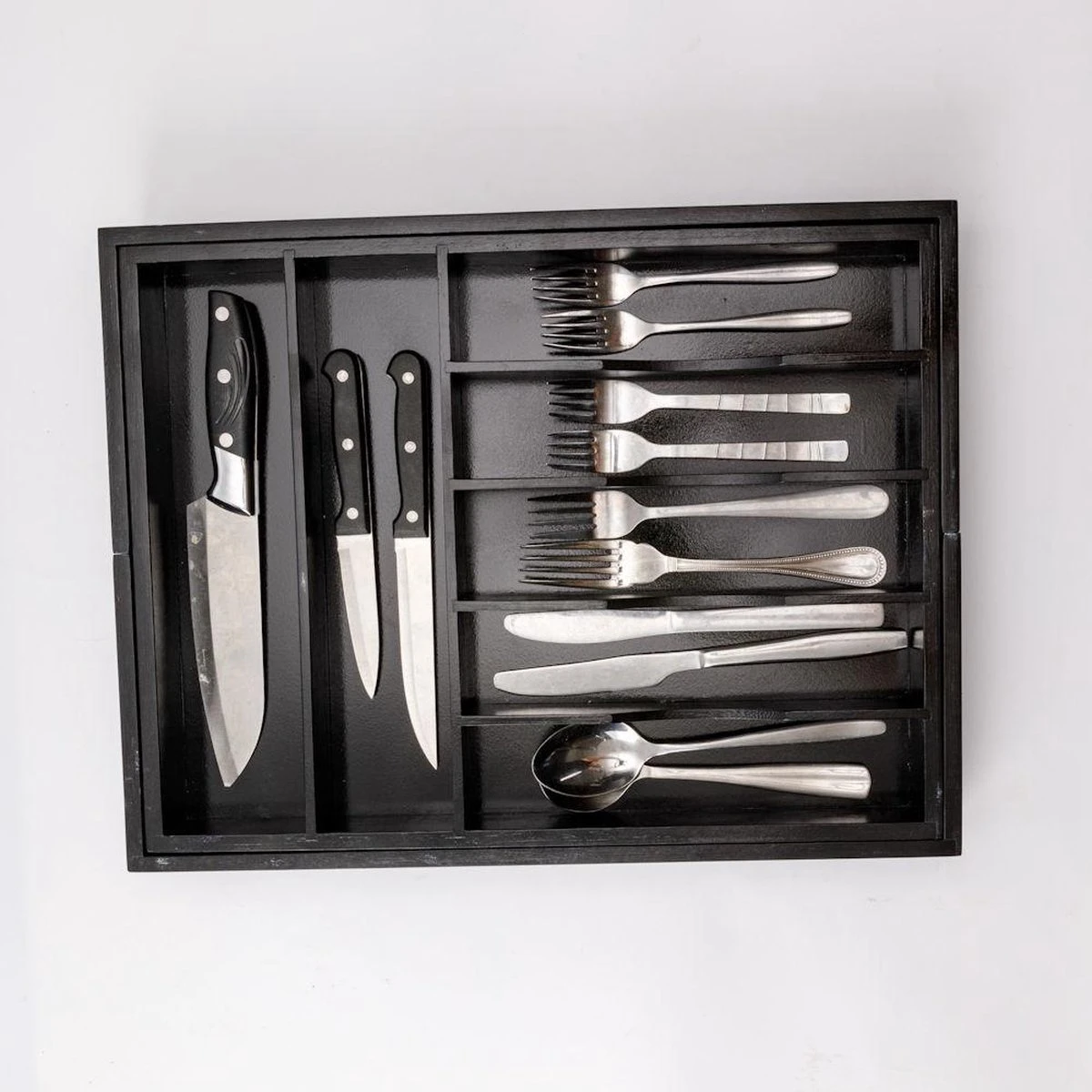 Decopatent® Uitschuifbaar bestekbak - Besteklade - 7 Vaks -> Uitschuifbaar naar 9 Vakken - Bestekbakken organizer - Bamboe - Zwart Merkloos Decopatent® Uitschuifbaar Bestekbak - Besteklade - 7 Vaks -> Uitschuifbaar Naar 9 Vakken - Bestekbakken Organizer - Bamboe - Zwart -Le Creuset Winkel 1200x1200 1861