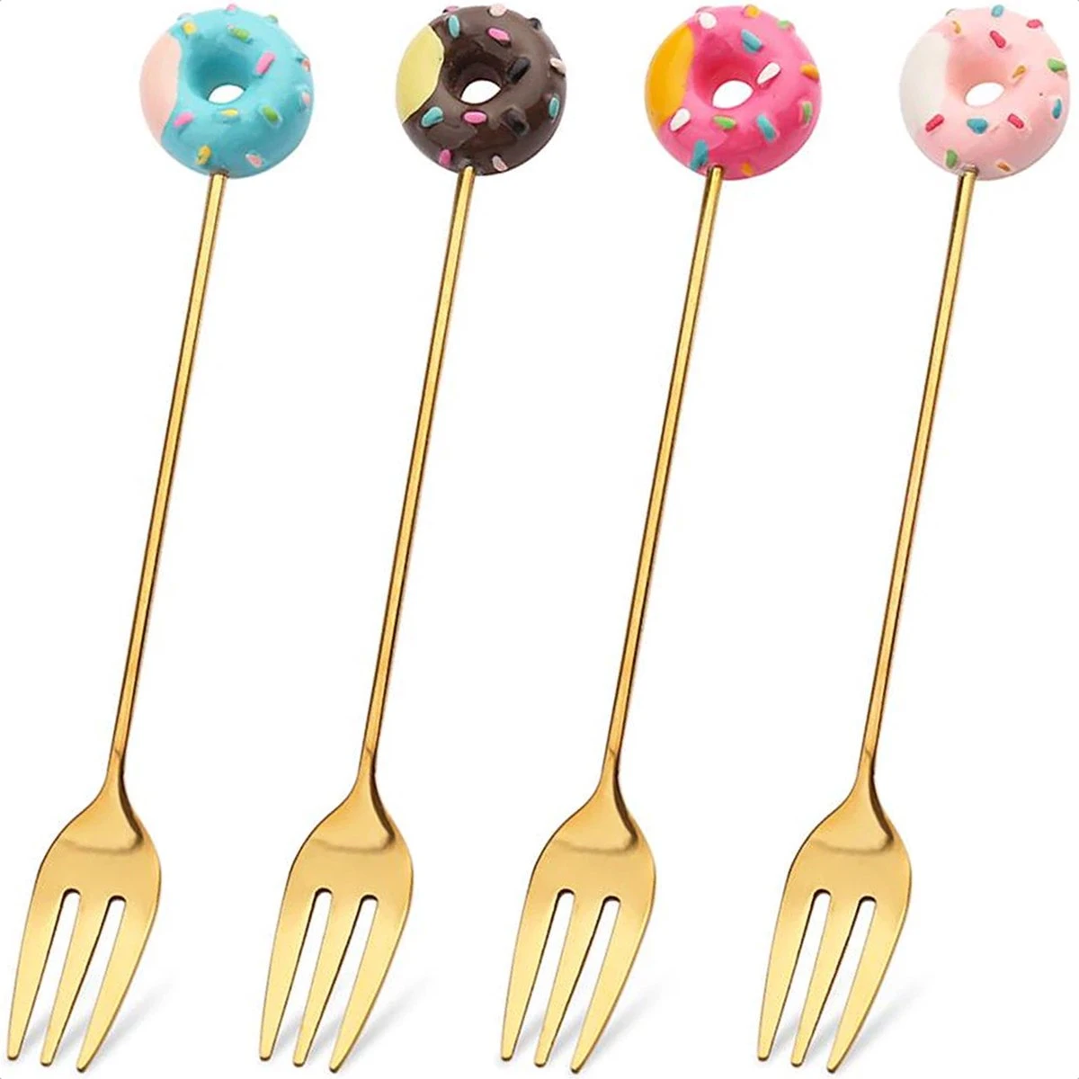 Gebaksvorkjes donut set van 4 taartvorkjes - goud Gebaksvorkjes Donut Set Van 4 Taartvorkjes - Goud -Le Creuset Winkel 1200x1200 2029