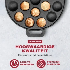 MM Brands Poffertjespan - Poffertjesmaker - Inductie / Oven / BBQ - Inclusief Handvat, Borstel En Vorken -Le Creuset Winkel 1200x1200 238