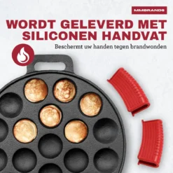 MM Brands Poffertjespan - Poffertjesmaker - Inductie / Oven / BBQ - Inclusief Handvat, Borstel En Vorken -Le Creuset Winkel 1200x1200 241