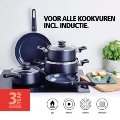 Brabantia Cooking Pleasure Set - 5 Delig - Inductie - Keramische Anti Aanbaklaag - Pfas Vrij -Le Creuset Winkel 1200x1200 300