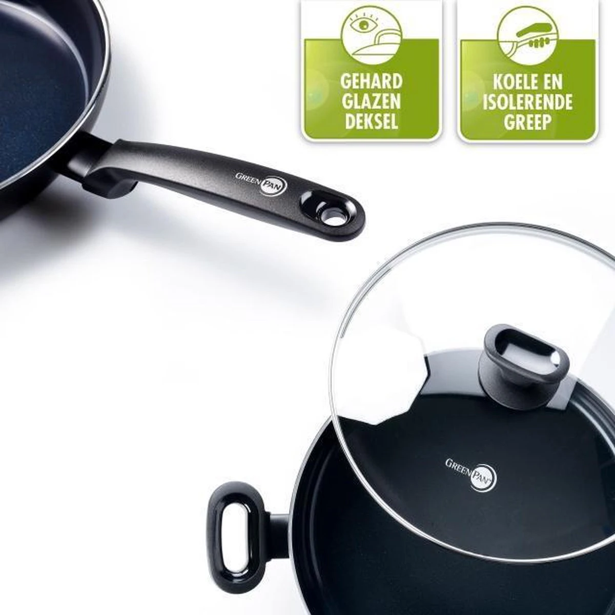 Greenpan Torino Keramische Hapjespan - 28 cm - met glazen deksel Greenpan Torino Keramische Hapjespan - 28 Cm - Met Glazen Deksel -Le Creuset Winkel 1200x1200 356