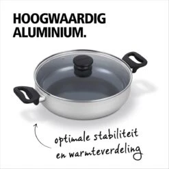 BRABANTIA INDU+ Hapjespan - Keramische Antiaanbaklaag - Met Deksel - Ø 28 Cm - Inductie - Pfas Vrij 4 BRABANTIA INDU+ Hapjespan - Keramische Antiaanbaklaag - Met Deksel - Ø 28 Cm - Inductie - Pfas Vrij -Le Creuset Winkel 1200x1200 404