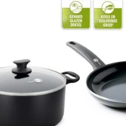 GreenPan Cambridge Hapjespan Met Deksel 28cm - Zwart - Inductie - PFAS-vrij -Le Creuset Winkel 1200x1200 435