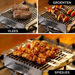 IRONCHEF Lavastenen Grill - Geschikt Voor Gasfornuis - Barbecue - BBQ - Grillplaat - Grilplaat - Bakplaat - Grillpan -Le Creuset Winkel 1200x1200 455