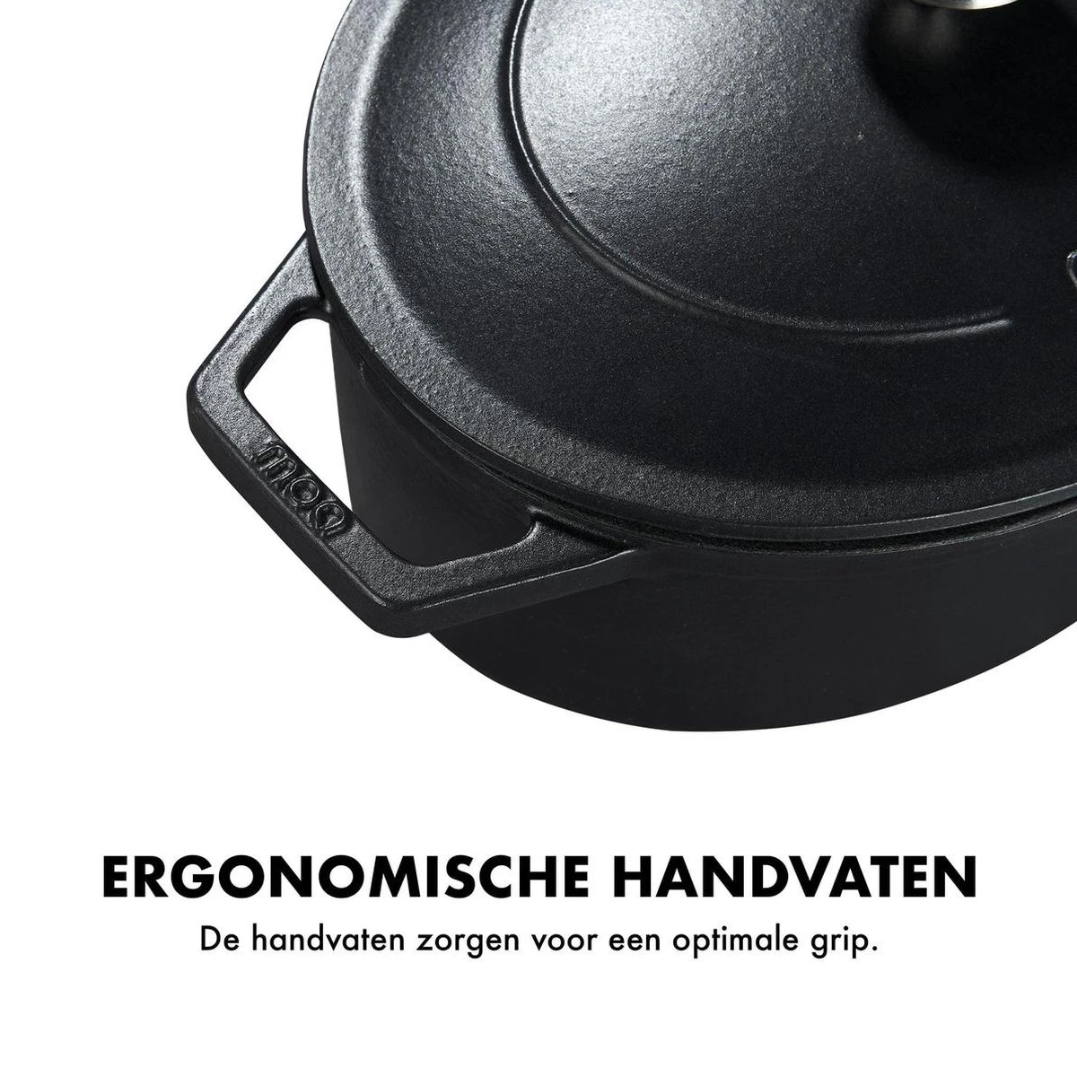 MOA Gietijzeren Braadpan - Inhoud 4,7 liter - 29CM - Ovaal - Alle warmtebronnen - Ook voor inductie - Gewicht 5,7 kg - Zwart - C29B MOA Gietijzeren Braadpan - Inhoud 4,7 Liter - 29CM - Ovaal - Alle Warmtebronnen - Ook Voor Inductie - Gewicht 5,7 Kg - Zwart - C29B -Le Creuset Winkel 1200x1200 535
