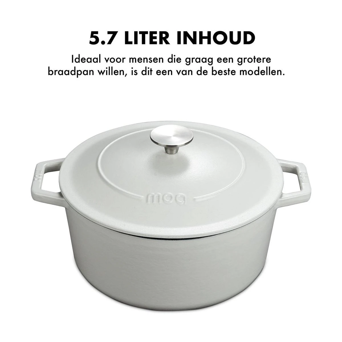 MOA Gietijzeren Braadpan - Inhoud 5,7 liter - 26CM - Rond - Alle warmtebronnen - Ook voor inductie - Gewicht 5,8 kg - Wit - C26W MOA Gietijzeren Braadpan - Inhoud 5,7 Liter - 26CM - Rond - Alle Warmtebronnen - Ook Voor Inductie - Gewicht 5,8 Kg - Wit - C26W -Le Creuset Winkel 1200x1200 548