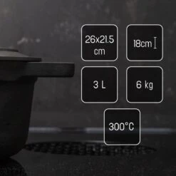 Gietijzeren Braadpan - Sudderpan Zwart Van Daumonet - Ovaal - Ø 29 Cm - 3 Liter - 100% PFAS & PFOA Vrij - Emaille - Geschikt Voor Alle Warmtebronnen - Elektrisch - Gas - Halogeen - Inductie - Keramisch - Vaatwasserbestendig -Le Creuset Winkel 1200x1200 576