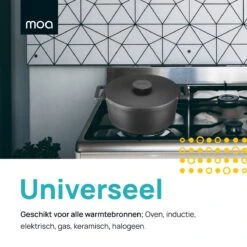 MOA Gietijzeren Braadpan - Inhoud 4,75 Liter - 26CM - Rond - Alle Warmtebronnen - Ook Voor Inductie - Gewicht 5,8 Kg - Zwart - MOAMC26B -Le Creuset Winkel 1200x1200 585