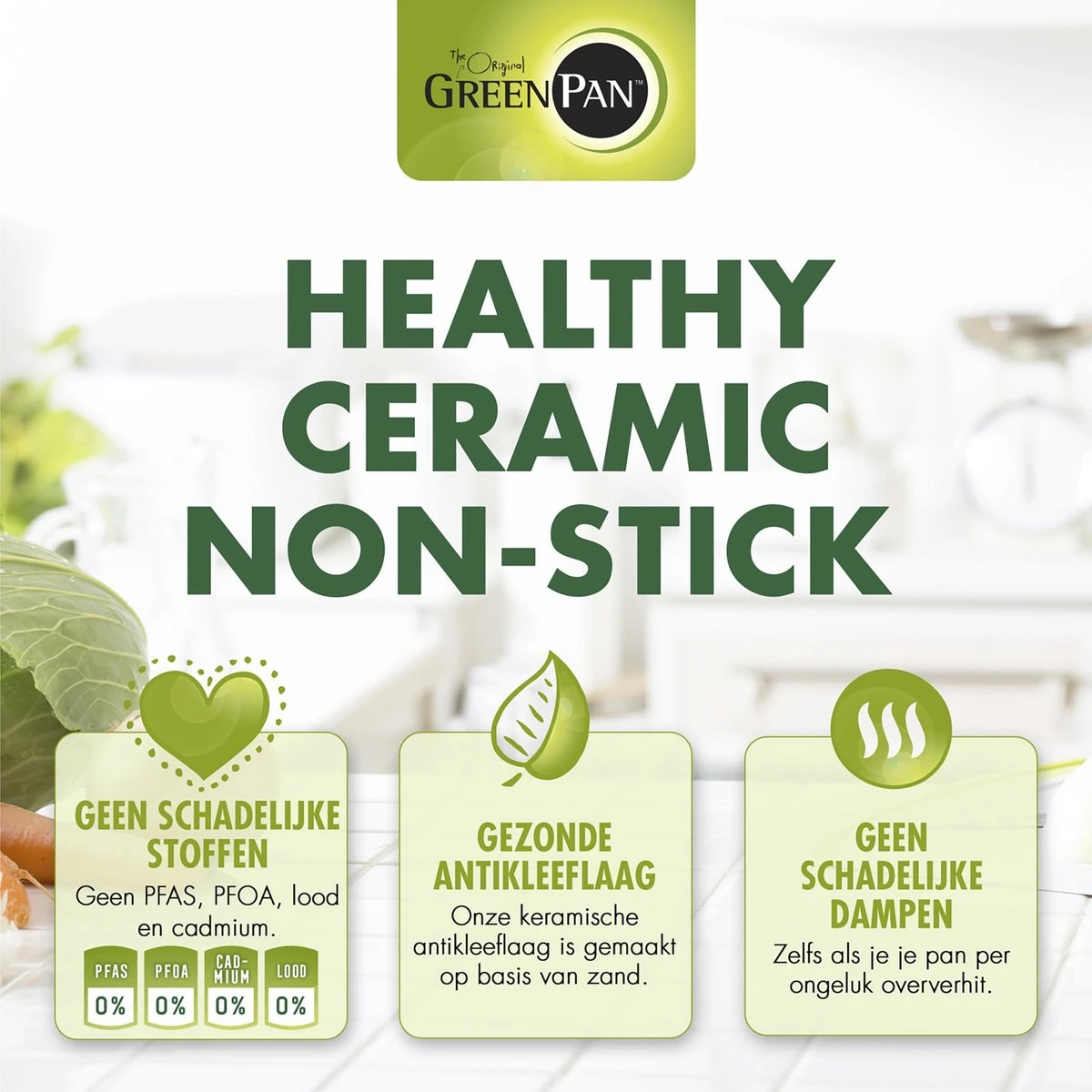 GreenPan Mayflower Hapjespan met deksel - Ø 24 cm - Keramisch - Inductie GreenPan Mayflower Hapjespan Met Deksel - Ø 24 Cm - Keramisch - Inductie -Le Creuset Winkel 1200x1200 736