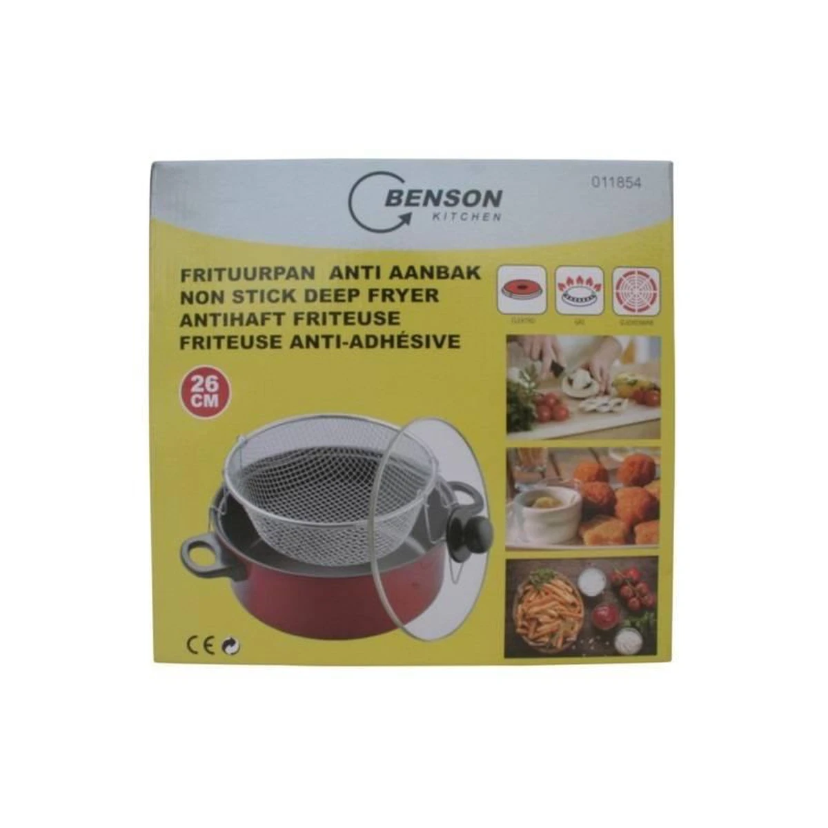 Benson Frituurpan met Korf - Ø 26 cm - Carbonstaal met Marmer Coating Benson Frituurpan Met Korf - Ø 26 Cm - Carbonstaal Met Marmer Coating -Le Creuset Winkel 1200x1200 750