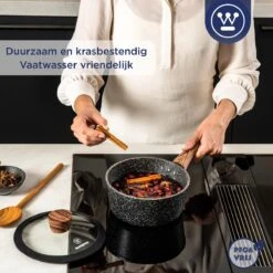 Westinghouse Steelpan Inductie - Ø 20 Cm - Zwart Marmer - Speciale Editie -Le Creuset Winkel 1200x1200 788
