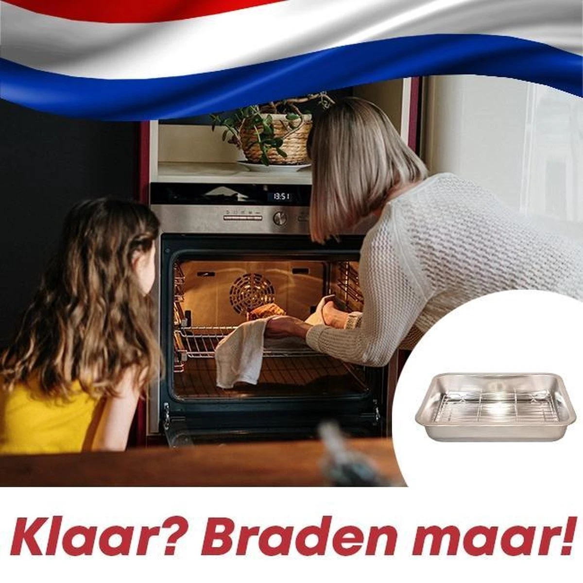 YUGN Braadslede Ovenschaal Braadslee Oven - Braadslede Met Rooster Voor Ovengerechten - Roestvrijstaal en 40x30x7CM - Cadeau tip YUGN Braadslede Ovenschaal Braadslee Oven - Braadslede Met Rooster Voor Ovengerechten - Roestvrijstaal En 40x30x7CM - Cadeau Tip -Le Creuset Winkel 1200x1200 839