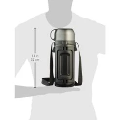 Lock&Lock Thermoskan - Isoleerkan - Thee En Koffie - Lekvrij - 1,5 Liter - RVS - Inklapbaar Handvat - Zwart -Le Creuset Winkel 1200x1200 869