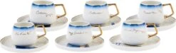 KARACA -ISTANBUL- 12 DELIGE- KOFFIEKOPJES VOOR 6 PERSONEN SET-Karaca Istanbul Set Van 12 Koffiekopjes 90 Ml- Moccamokken -espressokopjes Set Van Porselein, 6 Personen Robuuste Mokkatas, Porselein -Le Creuset Winkel 1200x363