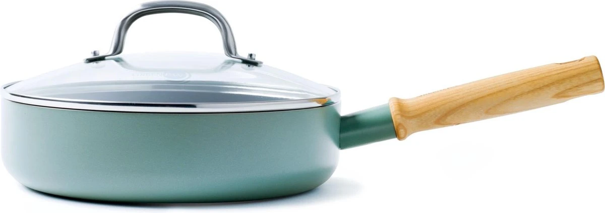 GreenPan Mayflower Hapjespan met deksel - Ø 24 cm - Keramisch - Inductie GreenPan Mayflower Hapjespan Met Deksel - Ø 24 Cm - Keramisch - Inductie -Le Creuset Winkel
