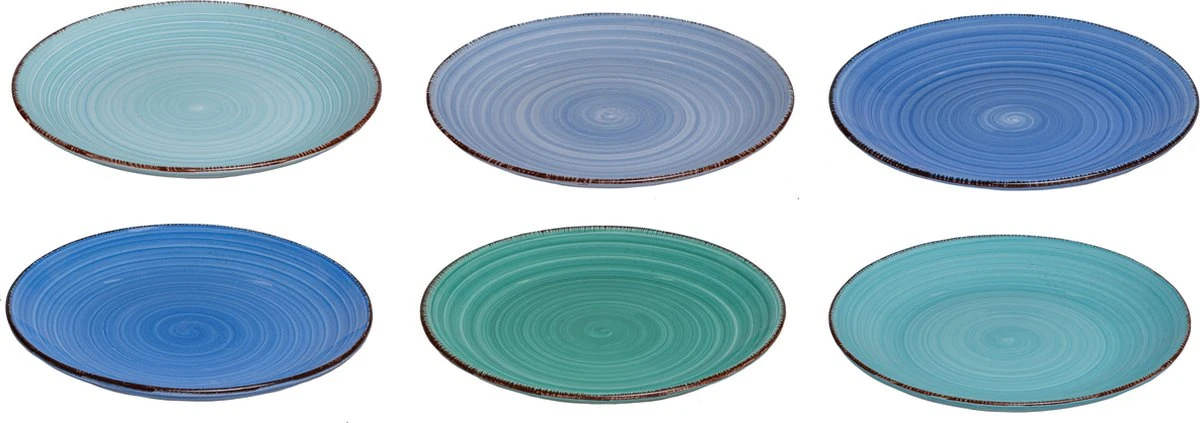 Studio Tavola Ontbijtborden Ocean Blue ø 19 cm - 6 Stuks Studio Tavola Ontbijtborden Ocean Blue ø 19 Cm - 6 Stuks -Le Creuset Winkel