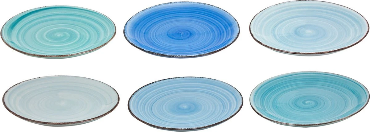 Studio Tavola Ontbijtborden Ocean Blue ø 19 cm - 6 Stuks Studio Tavola Ontbijtborden Ocean Blue ø 19 Cm - 6 Stuks -Le Creuset Winkel