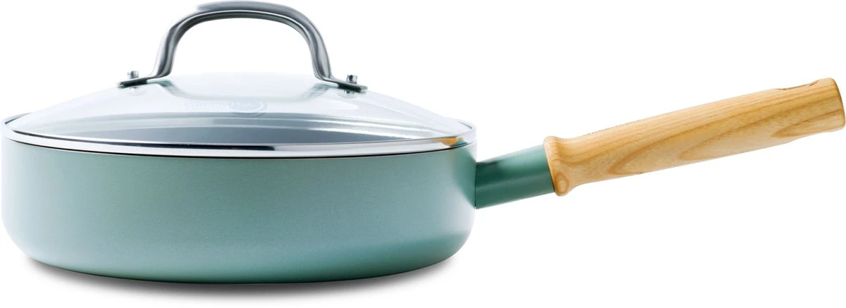 GreenPan Mayflower Hapjespan met deksel - Ø 24 cm - Keramisch - Inductie GreenPan Mayflower Hapjespan Met Deksel - Ø 24 Cm - Keramisch - Inductie -Le Creuset Winkel
