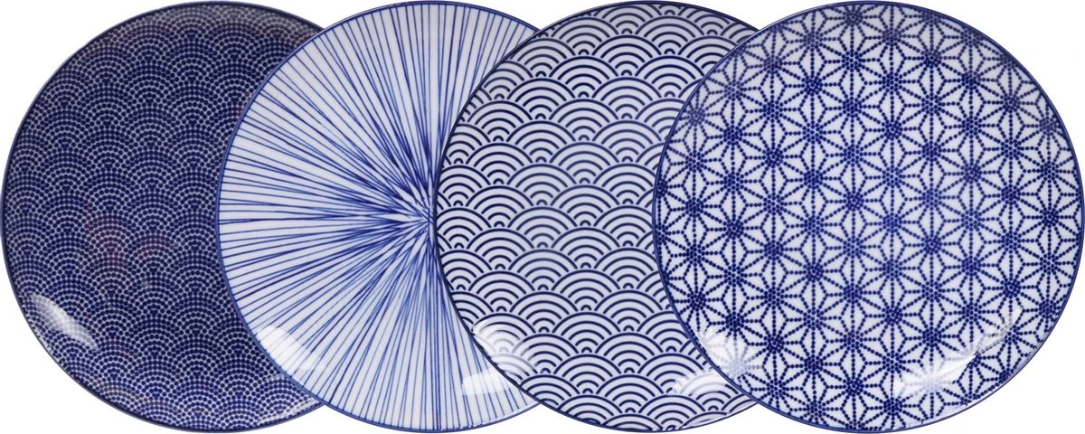 Tokyo Design Studio | Nippon Blue | Set van 4 Borden Ø 25,7 cm | Porselein Tokyo Design Studio | Nippon Blue | Set Van 4 Borden Ø 25,7 Cm | Porselein -Le Creuset Winkel 1200x480 4