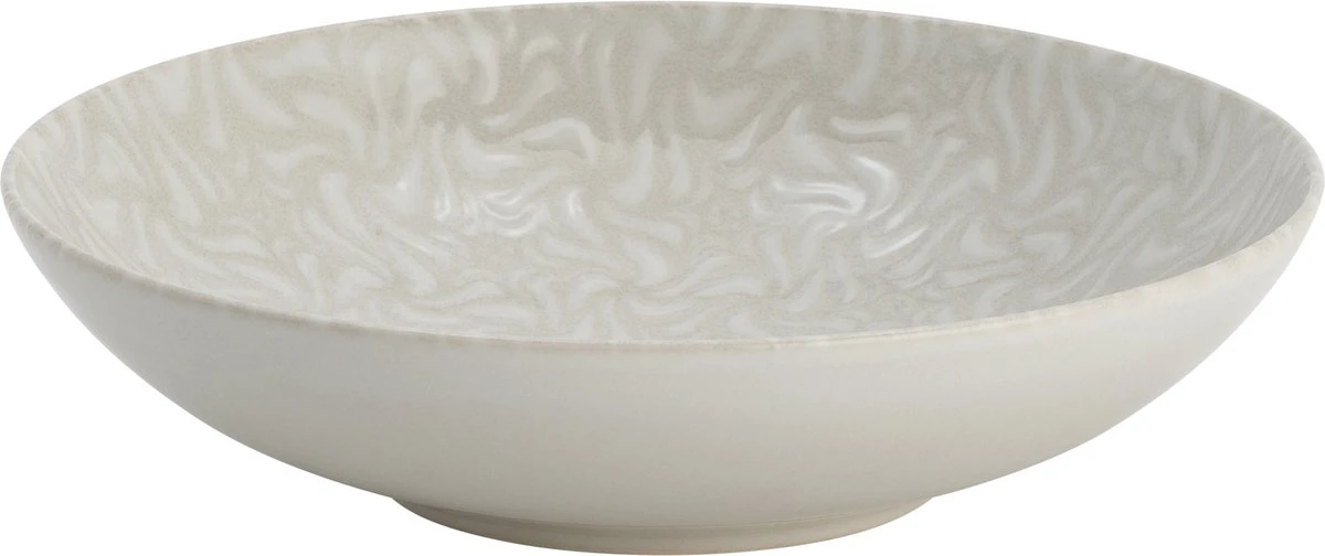 Lite-Body Hermes Pastabord - Set van 8 stuks - Ø 21 cm - Aardewerk - Wit relief wave Lite-Body Hermes Pastabord - Set Van 8 Stuks - Ø 21 Cm - Aardewerk - Wit Relief Wave -Le Creuset Winkel