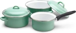 Lite-Body Magus Pannenset 4-delig - Emaille - Olijf Groen - Inductie -Le Creuset Winkel 1200x528