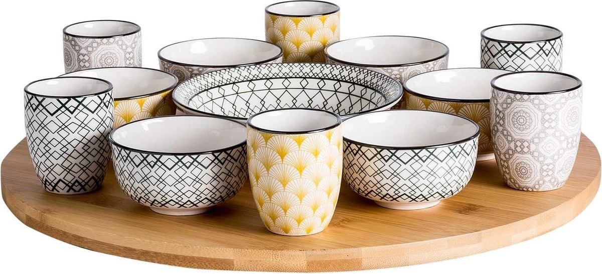 Cosy&Trendy Azra 14-Delig Draaischotel - Ø 40 cm - Bamboe Cosy&Trendy Azra 14-Delig Draaischotel - Ø 40 Cm - Bamboe -Le Creuset Winkel 1200x547 4