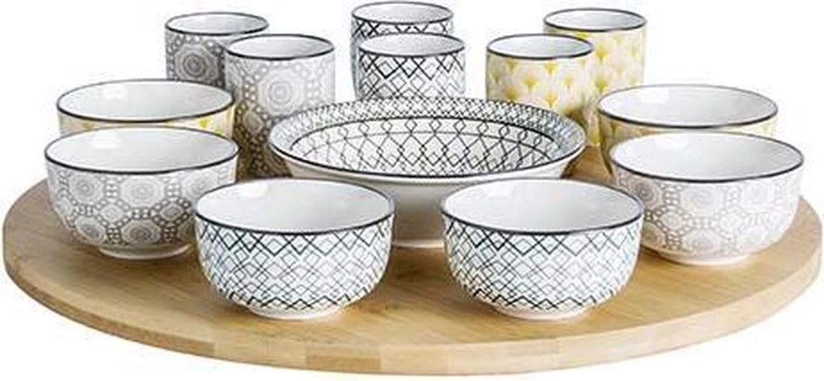 Cosy&Trendy Azra 14-Delig Draaischotel - Ø 40 cm - Bamboe Cosy&Trendy Azra 14-Delig Draaischotel - Ø 40 Cm - Bamboe -Le Creuset Winkel