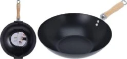 Excellent Houseware Wok Ø30cm Non Stick Zwart Houten Handvat 30 Cm - Pan - Koken - Eten - Keuken -Le Creuset Winkel 1200x560 1