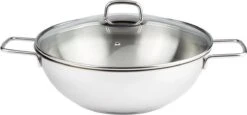ERNESTO® Wokpan Ø32 Cm - Ruime Wokpan Inclusief Rooster Met Deksel RVS , Geschikt Voor Alle Soorten Kookplaten - Inclusief Inductie -Le Creuset Winkel 1200x560